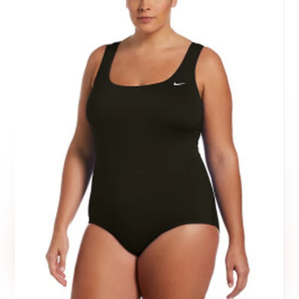 NIKE Essentials Black U-Back Plus Sz One-Piece Swimsuit 3x